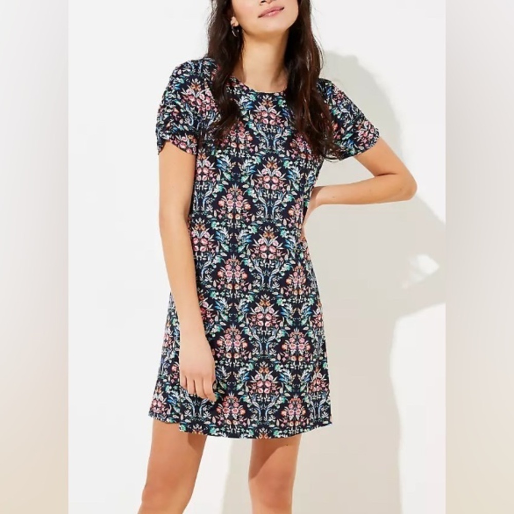 LOFT Cotton Pop over Dress size L